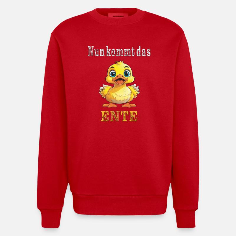 Vient maintenant le canard - Sweat bio épais oversize fabriqué en UE - rouge