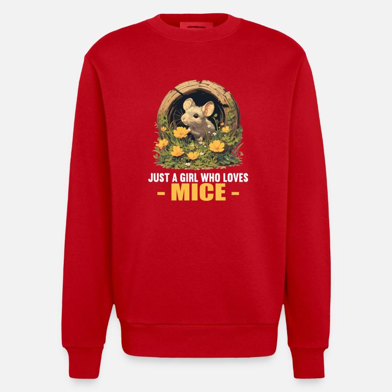 Souris Souris - Sweat bio épais oversize fabriqué en UE - rouge