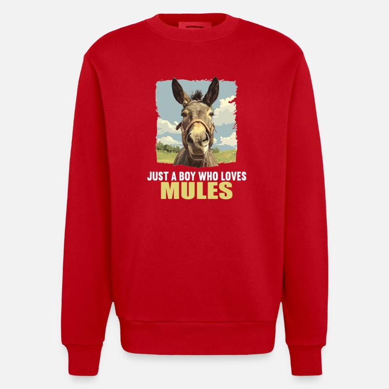 Mules Mule - Sweat bio épais oversize fabriqué en UE - rouge