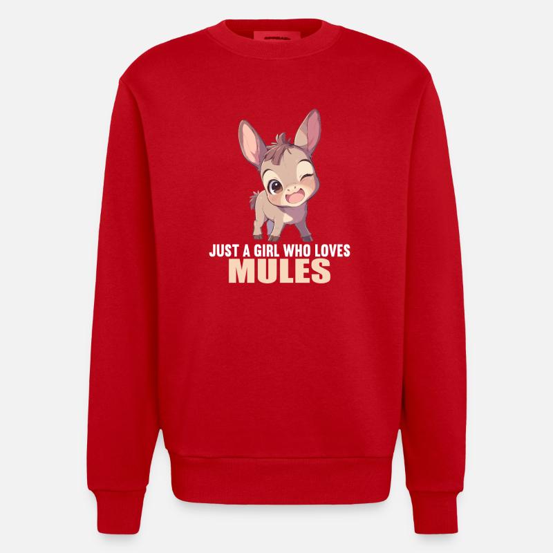 Mules Mule - Sweat bio épais oversize fabriqué en UE - rouge