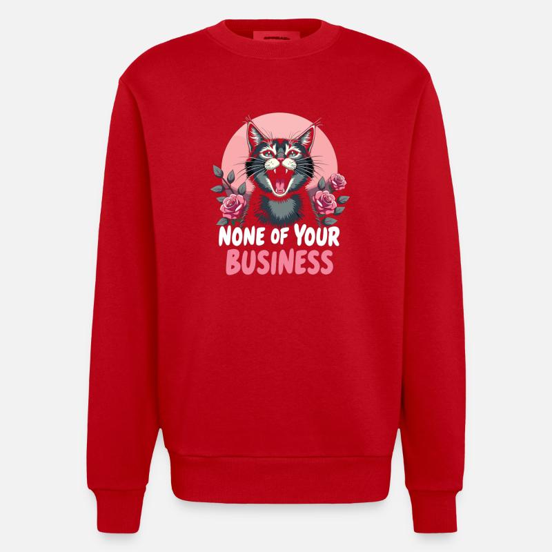 Ne vous regardez pas - Sweat bio épais oversize fabriqué en UE - rouge
