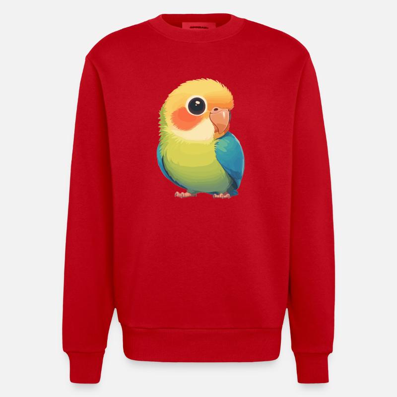 Perroquet Perroquet Perroquet - Sweat bio épais oversize fabriqué en UE - rouge