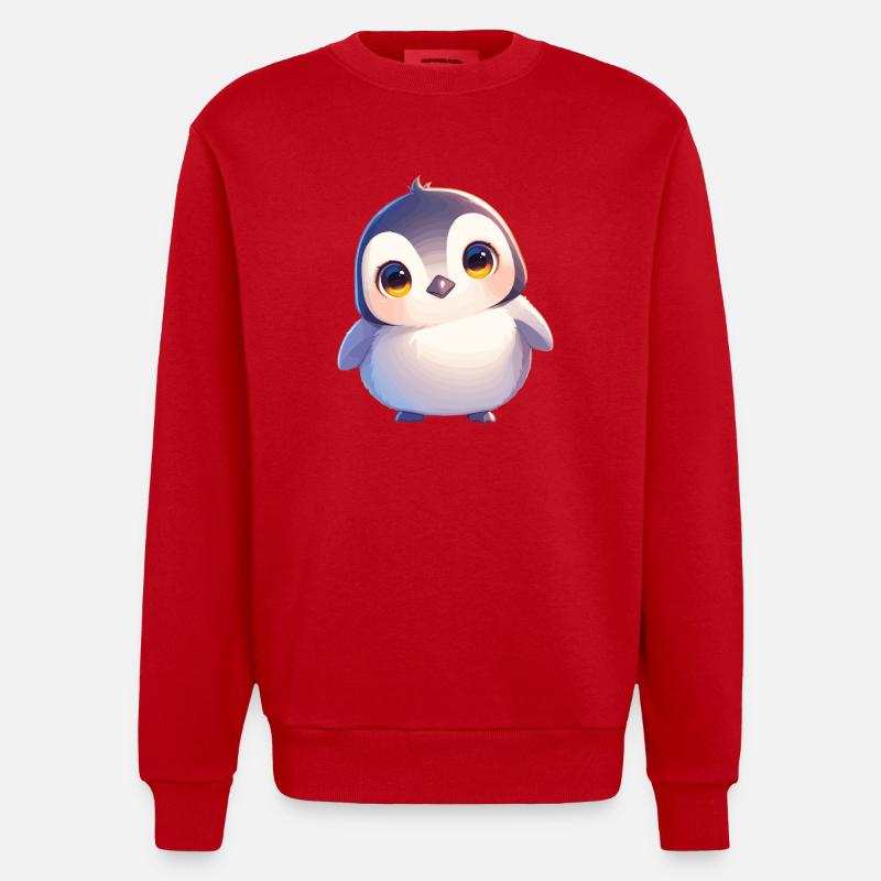Pinguine Pinguin - Heavyweight Oversized Organic Crew Neck Made in EU - Rot