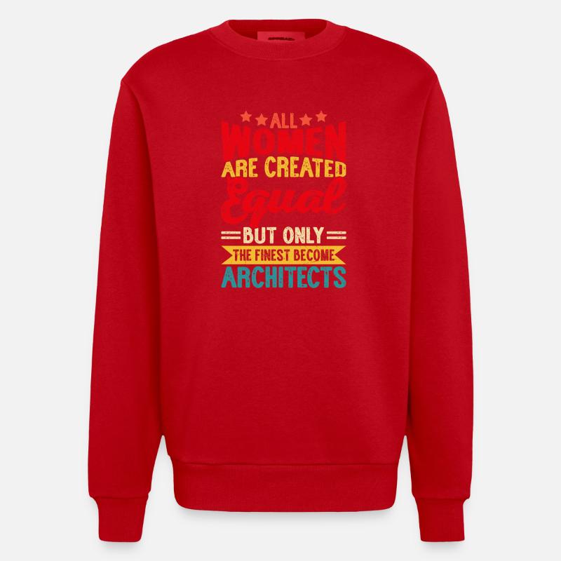 Architecte - Sweat bio épais oversize fabriqué en UE - rouge