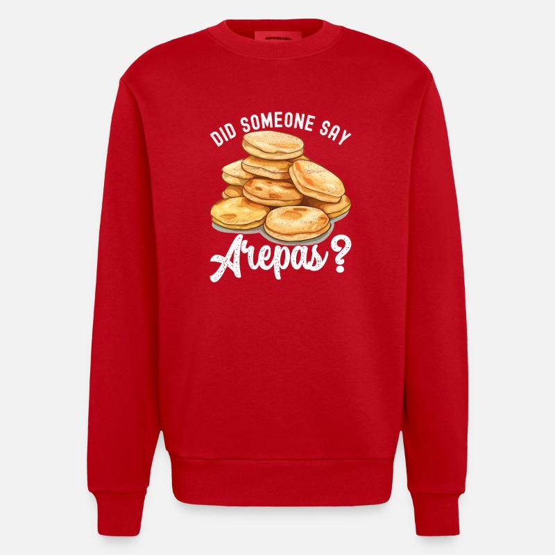 Arepas vénézuélienne - Sweat bio épais oversize fabriqué en UE - rouge