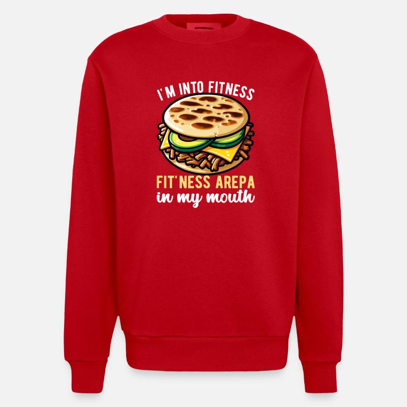 Venezolanische Arepas - Heavyweight Oversized Organic Crew Neck Made in EU - Rot
