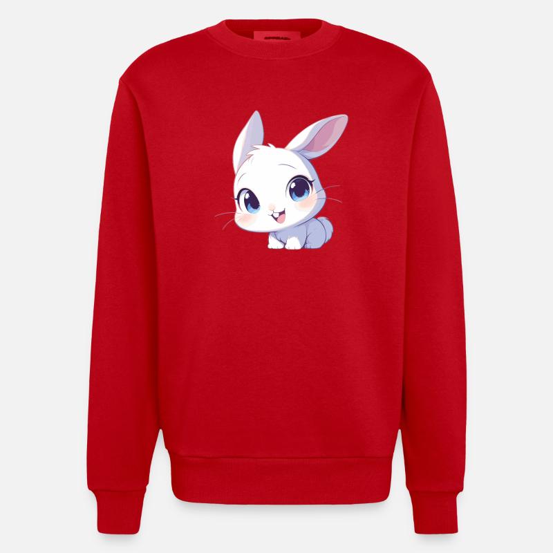 Lapin Lapin - Sweat bio épais oversize fabriqué en UE - rouge