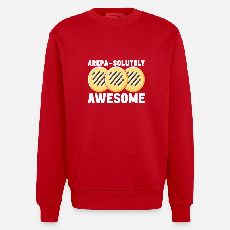 Venezolanische Arepas - Heavyweight Oversized Organic Crew Neck Made in EU - Rot