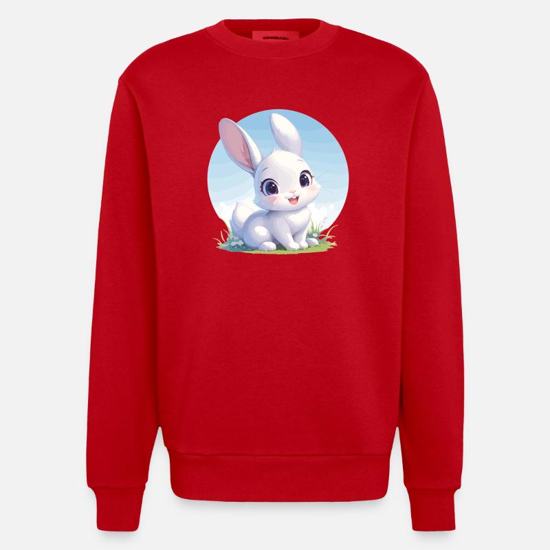 Lapin Lapin - Sweat bio épais oversize fabriqué en UE - rouge