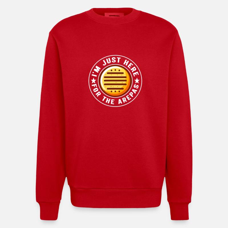 Venezolanische Arepas - Heavyweight Oversized Organic Crew Neck Made in EU - Rot