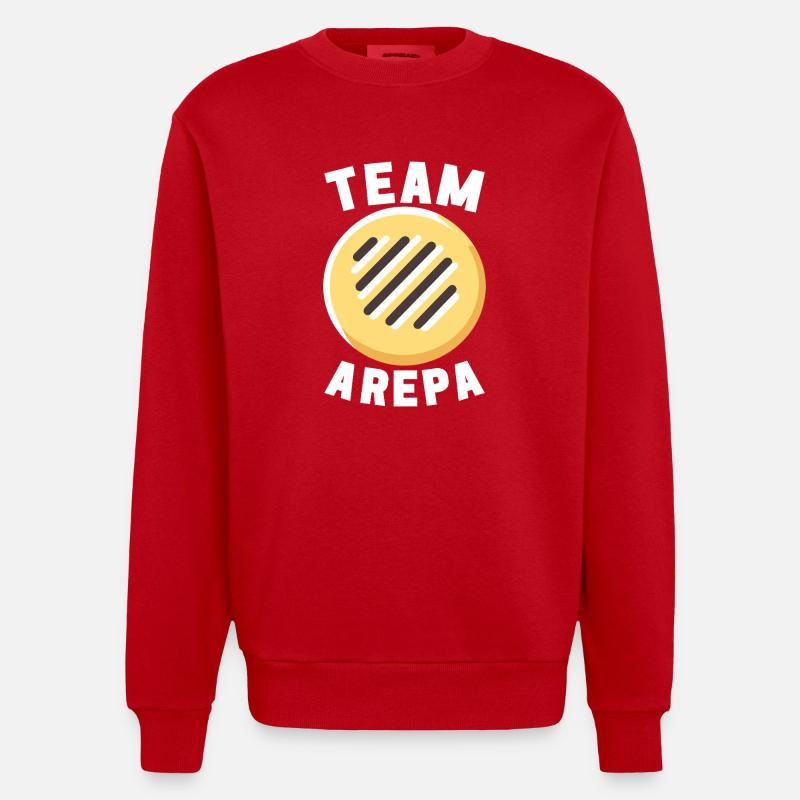 Venezolanische Arepas - Heavyweight Oversized Organic Crew Neck Made in EU - Rot