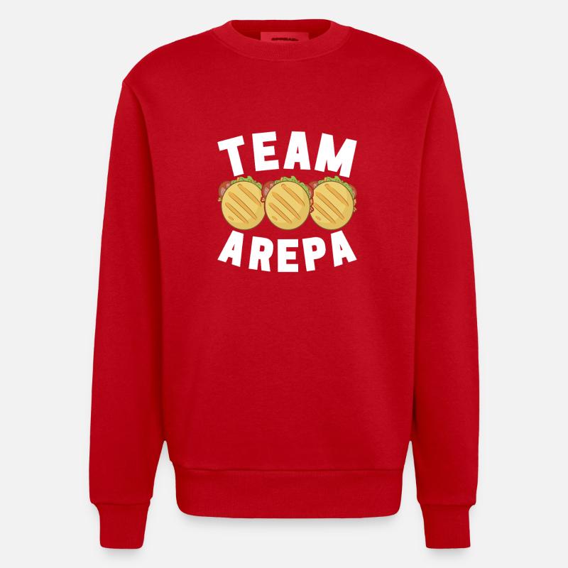 Venezolanische Arepas - Heavyweight Oversized Organic Crew Neck Made in EU - Rot