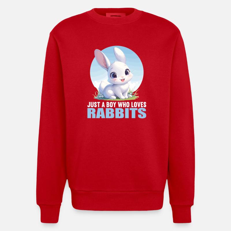 Lapin Lapin - Sweat bio épais oversize fabriqué en UE - rouge