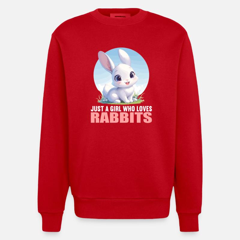 Lapin Lapin - Sweat bio épais oversize fabriqué en UE - rouge