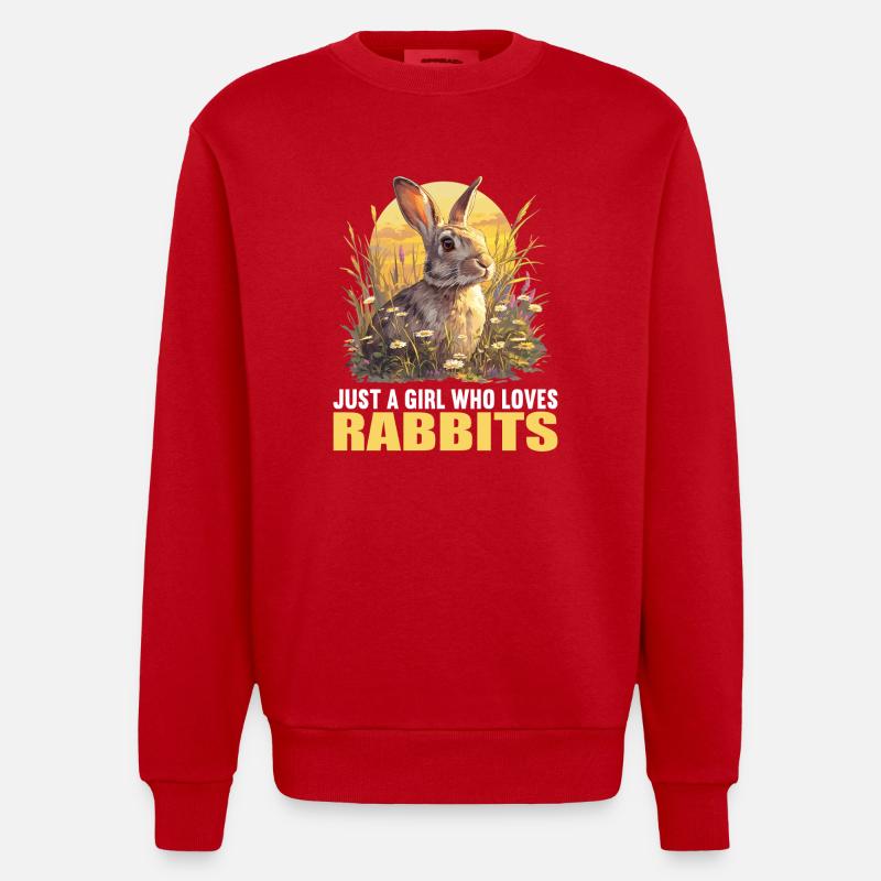 Lapin Lapin - Sweat bio épais oversize fabriqué en UE - rouge