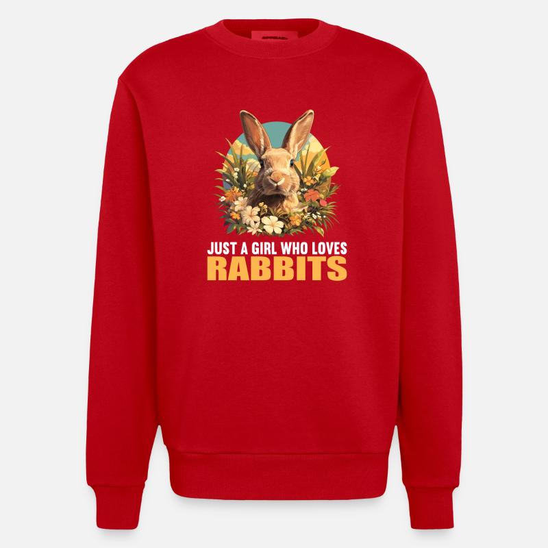 Lapin Lapin - Sweat bio épais oversize fabriqué en UE - rouge