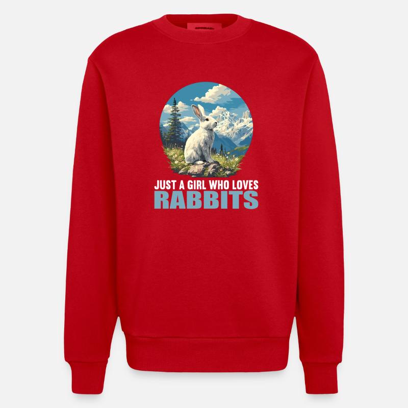 Lapin Lapin - Sweat bio épais oversize fabriqué en UE - rouge