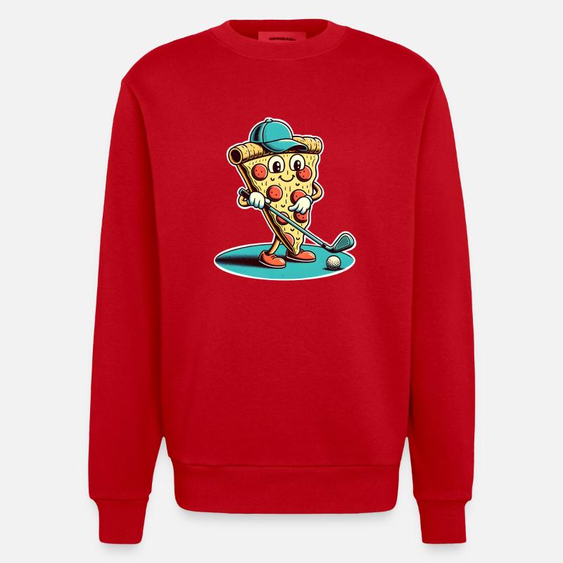 Golf Pizza - Sweat bio épais oversize fabriqué en UE - rouge