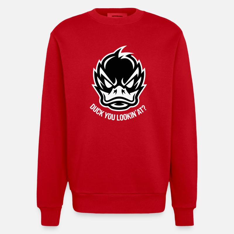 VOUS REGARDEZ - Sweat bio épais oversize fabriqué en UE - rouge