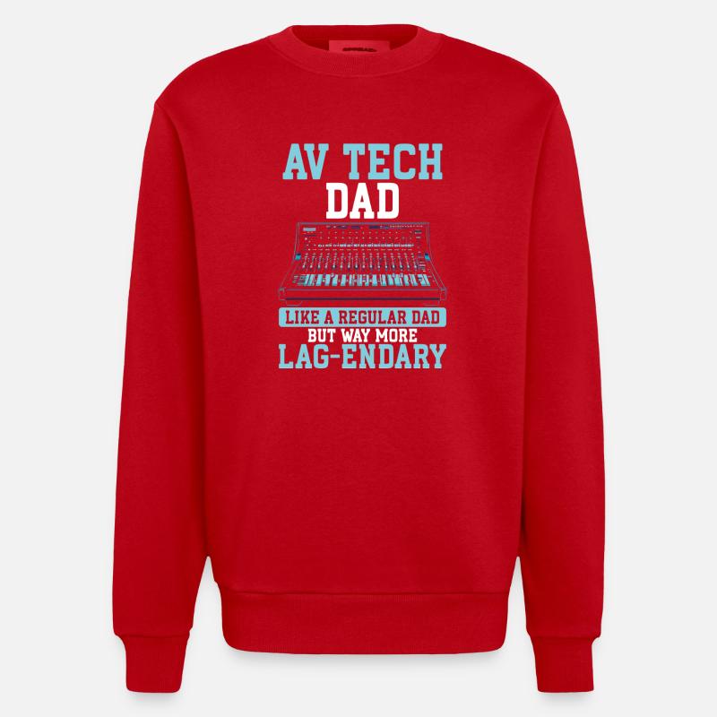 AV-Technik AV-Techniker Audiovisueller Techniker - Heavyweight Oversized Organic Crew Neck Made in EU - Rot