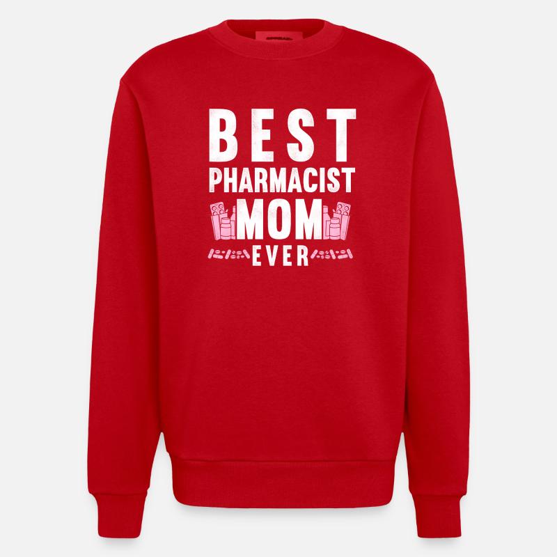 Pharmacy Tech Technician - Heavyweight Oversized Organic Crew Neck Made in EU - Rot