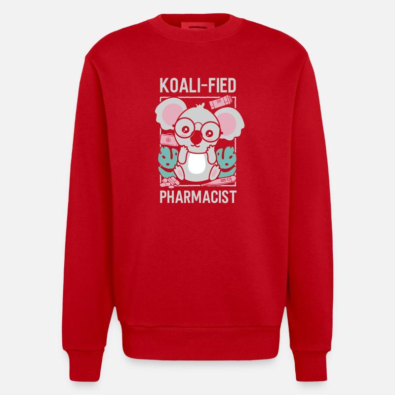 Pharmacy Tech Technician - Heavyweight Oversized Organic Crew Neck Made in EU - Rot