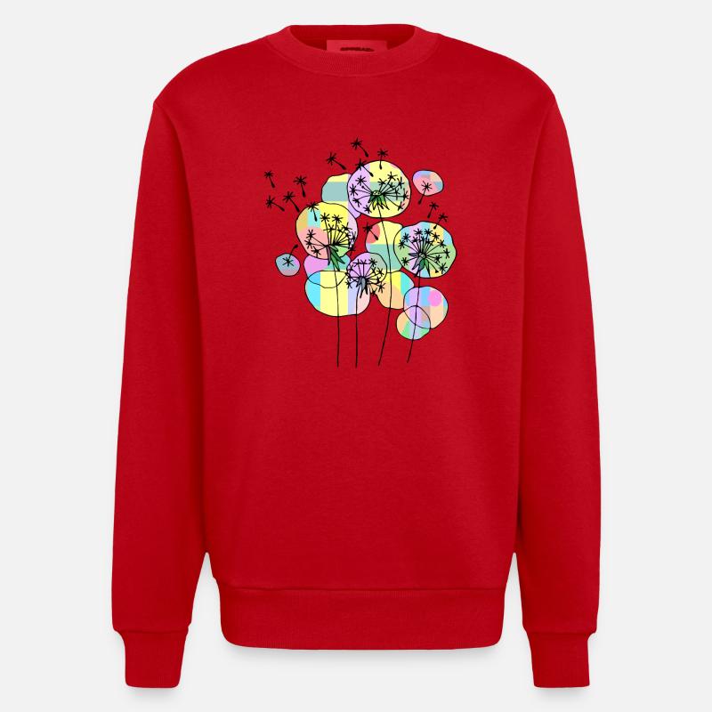 Fleur - Sweat bio épais oversize fabriqué en UE - rouge