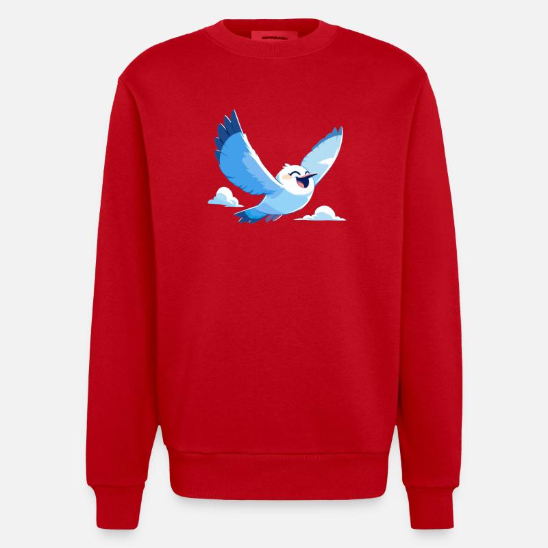 Mouettes Mouette - Sweat bio épais oversize fabriqué en UE - rouge