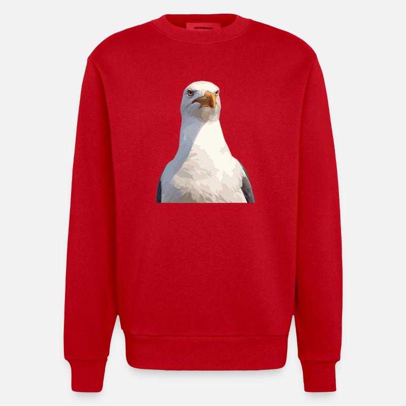 Mouettes Mouette - Sweat bio épais oversize fabriqué en UE - rouge