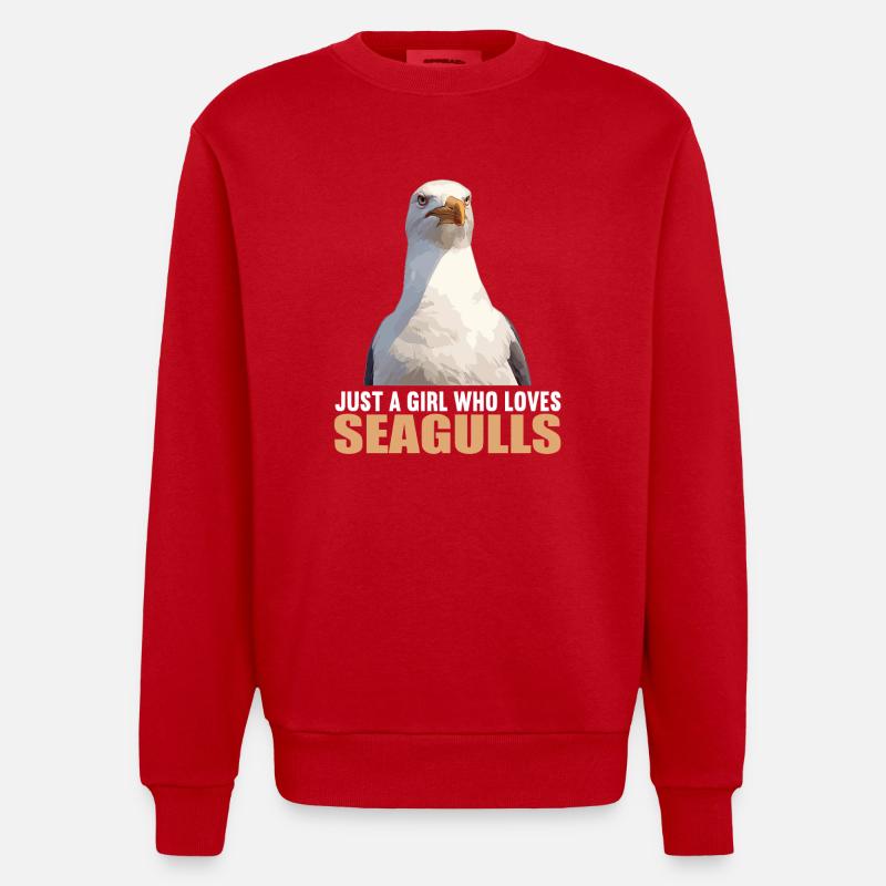 Mouettes Mouette - Sweat bio épais oversize fabriqué en UE - rouge