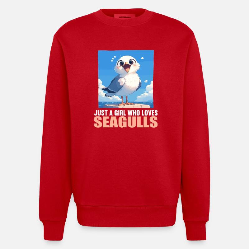 Mouettes Mouette - Sweat bio épais oversize fabriqué en UE - rouge