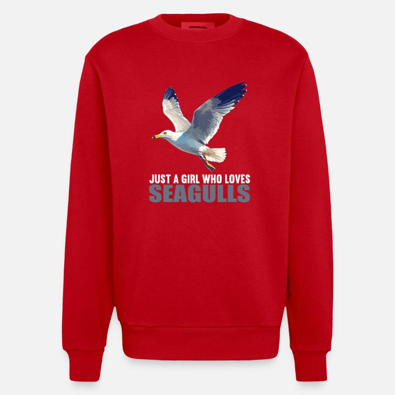 Mouettes Mouette - Sweat bio épais oversize fabriqué en UE - rouge