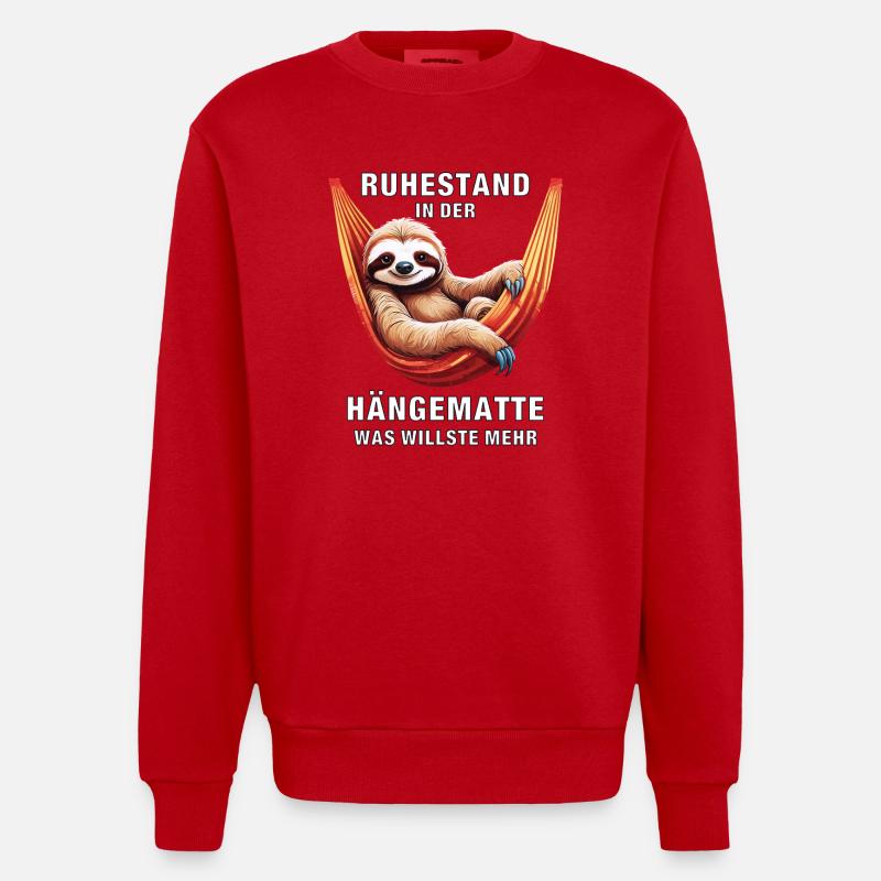 RETRAITE DANS LE HAMAC - Sweat bio épais oversize fabriqué en UE - rouge
