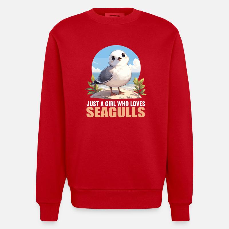 Mouettes Mouette - Sweat bio épais oversize fabriqué en UE - rouge