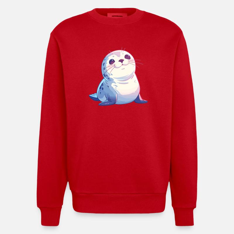Robben Robbe - Heavyweight Oversized Organic Crew Neck Made in EU - Rot