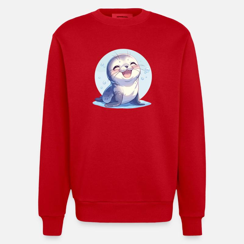 Robben Robbe - Heavyweight Oversized Organic Crew Neck Made in EU - Rot