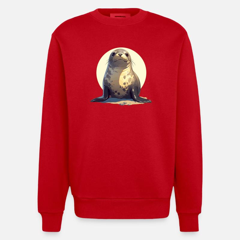 Robben Robbe - Heavyweight Oversized Organic Crew Neck Made in EU - Rot