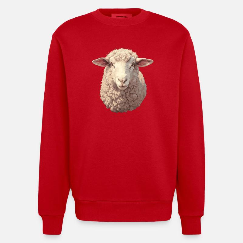 Mouton Mouton - Sweat bio épais oversize fabriqué en UE - rouge