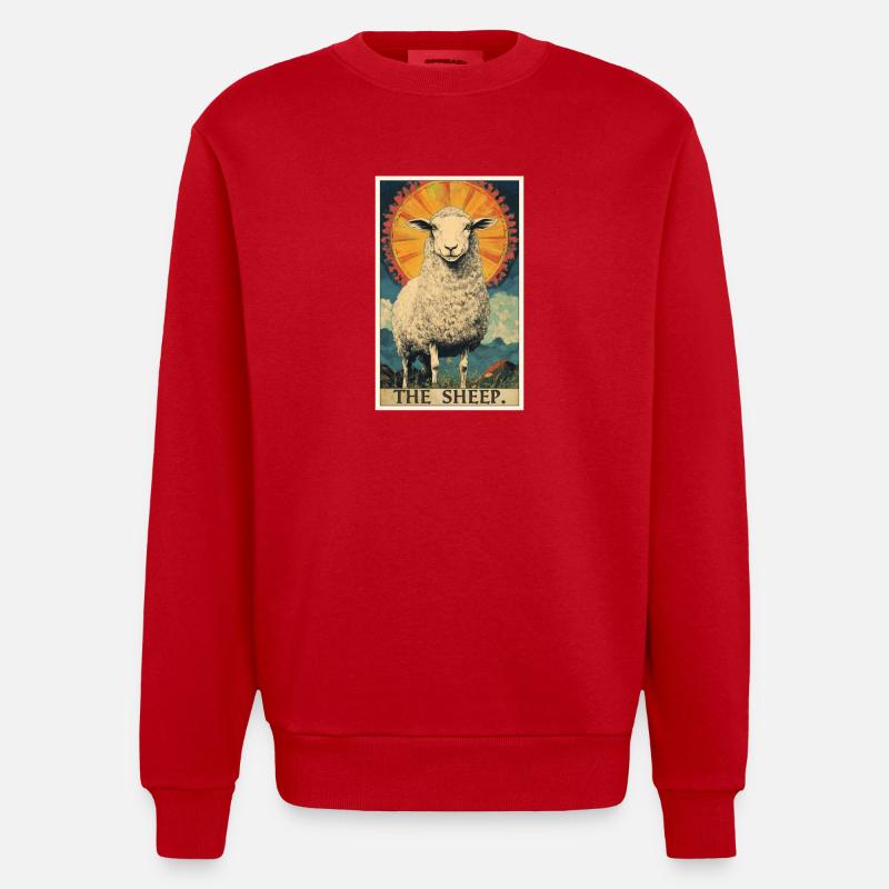 Mouton Mouton - Sweat bio épais oversize fabriqué en UE - rouge