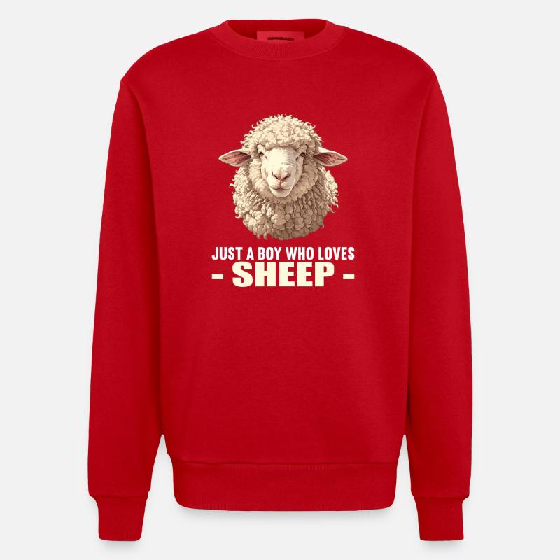 Mouton Mouton - Sweat bio épais oversize fabriqué en UE - rouge