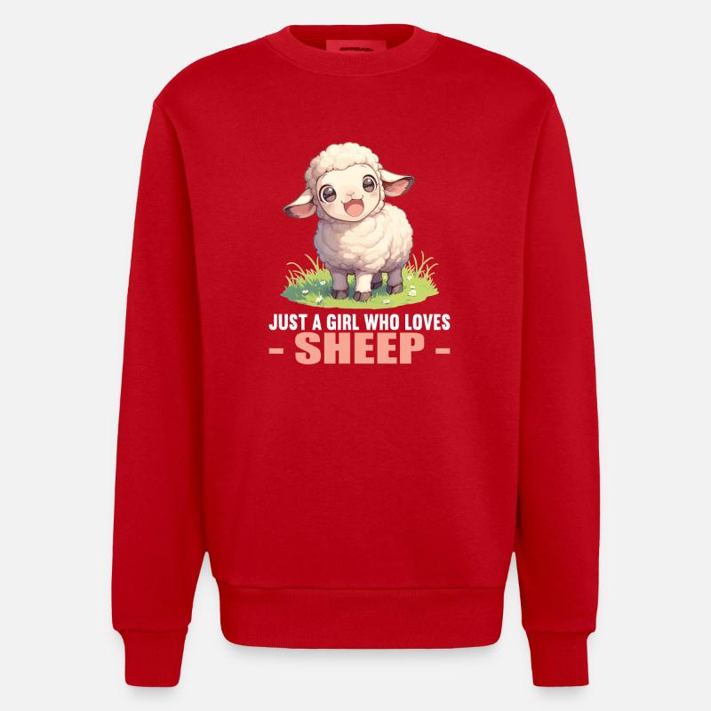 Mouton Mouton - Sweat bio épais oversize fabriqué en UE - rouge