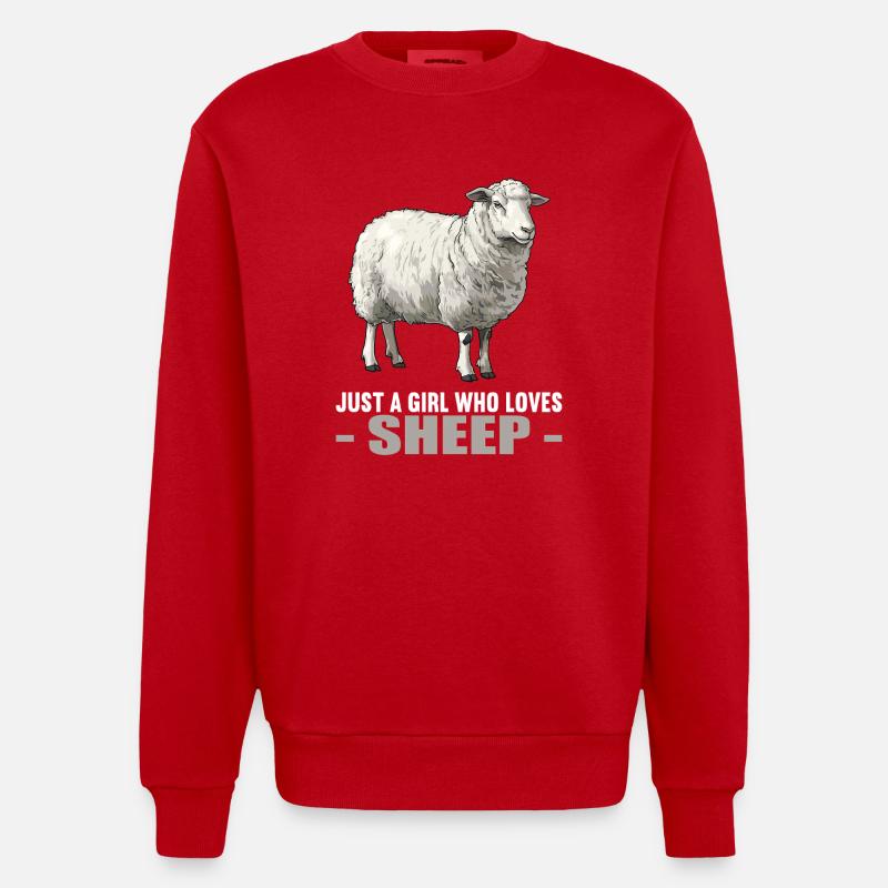 Mouton Mouton - Sweat bio épais oversize fabriqué en UE - rouge