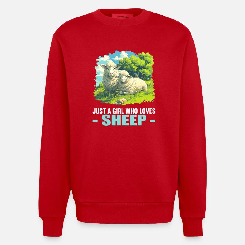 Mouton Mouton - Sweat bio épais oversize fabriqué en UE - rouge