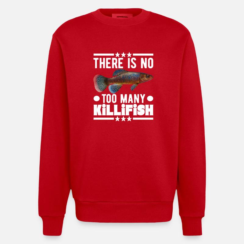 Killifisch Eierlegender Zahnkrapfen Aquarium - Heavyweight Oversized Organic Crew Neck Made in EU - Rot