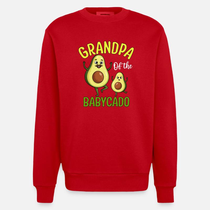 Papi du Babycado - Sweat bio épais oversize fabriqué en UE - rouge