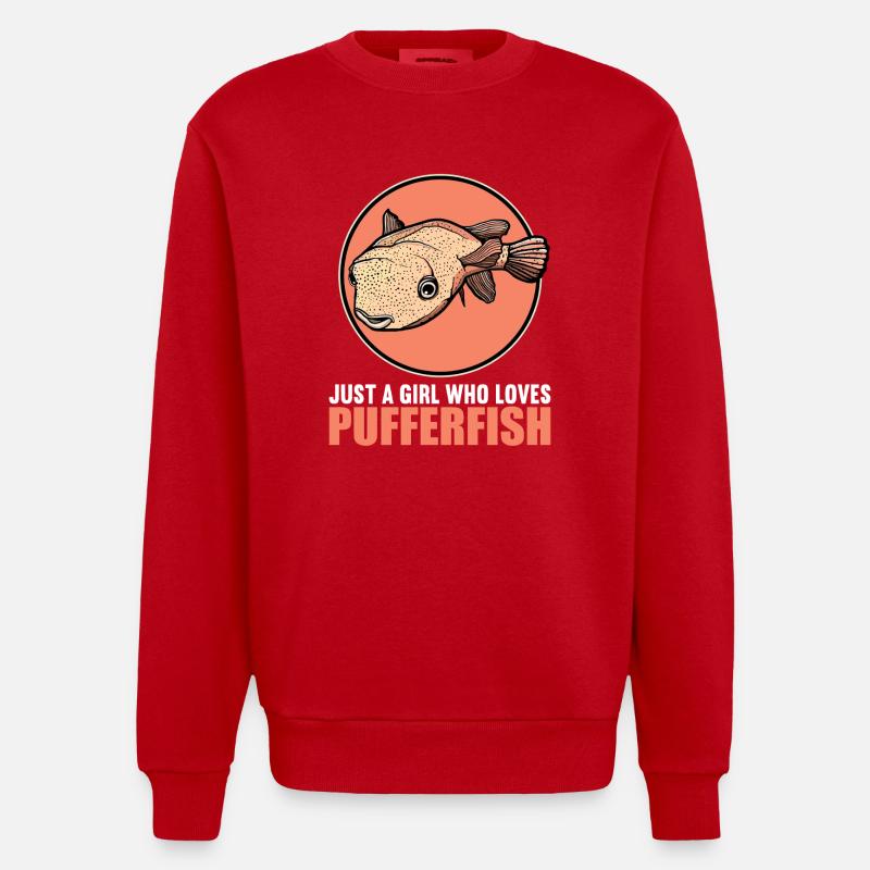 Poisson-globe Poisson-globe - Sweat bio épais oversize fabriqué en UE - rouge