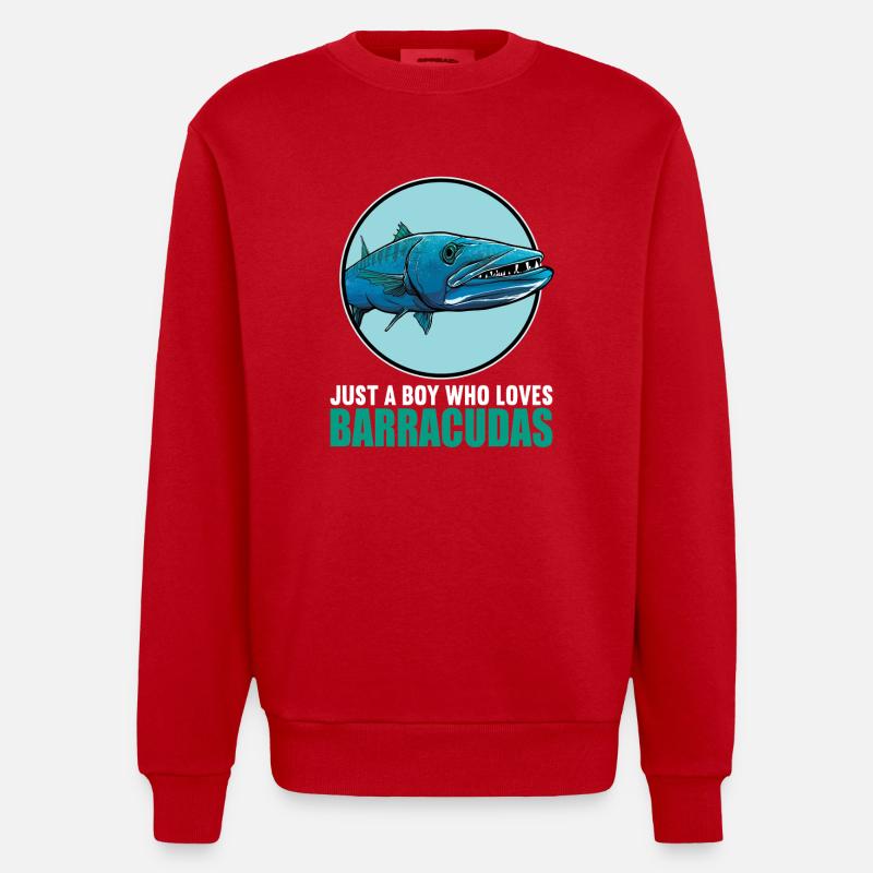 Barracudas Barracuda - Sweat bio épais oversize fabriqué en UE - rouge