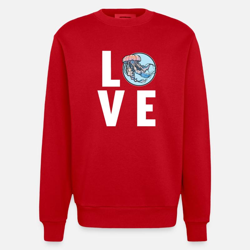 Méduse Méduse - Sweat bio épais oversize fabriqué en UE - rouge
