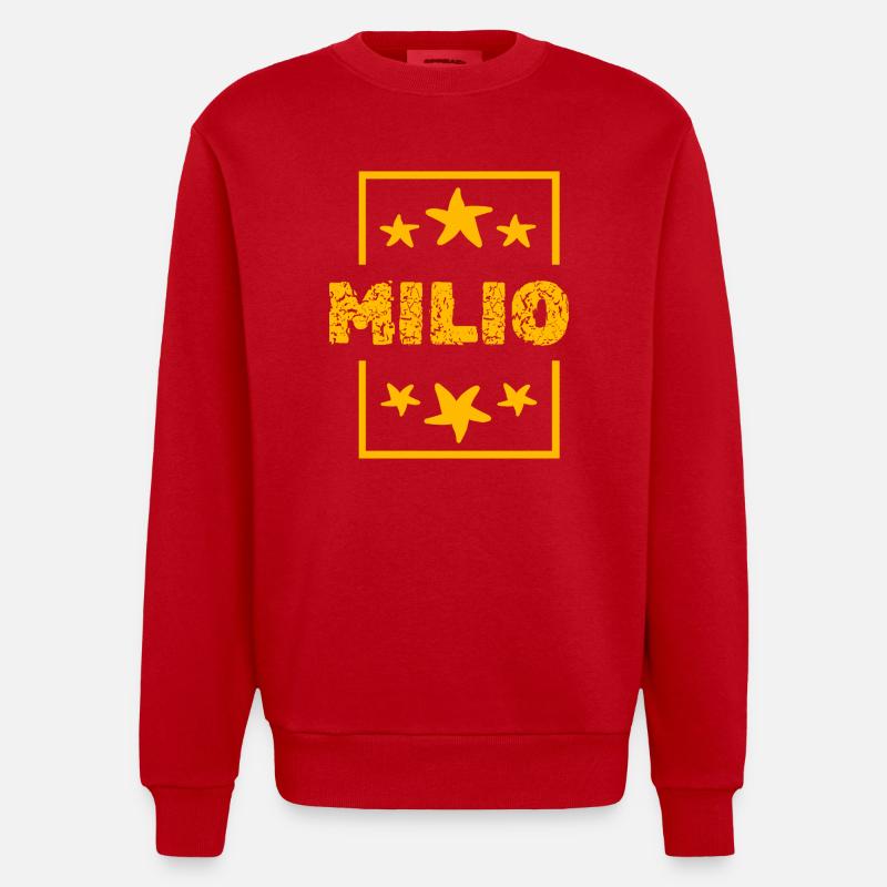 Milio - Sweat bio épais oversize fabriqué en UE - rouge
