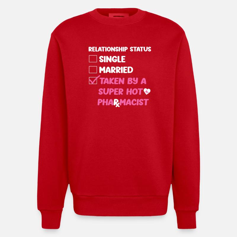 Pharmacy Tech Technician - Heavyweight Oversized Organic Crew Neck Made in EU - Rot